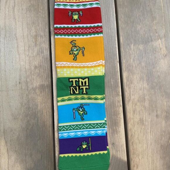 Odd Sox, Nickelodeon TMNT Teenage Mutant Ninja Turtles, 90's Cartoon, Fun Socks - Picture 2 of 4